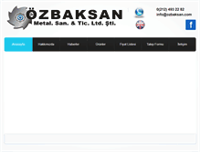 Tablet Screenshot of ozbaksan.com